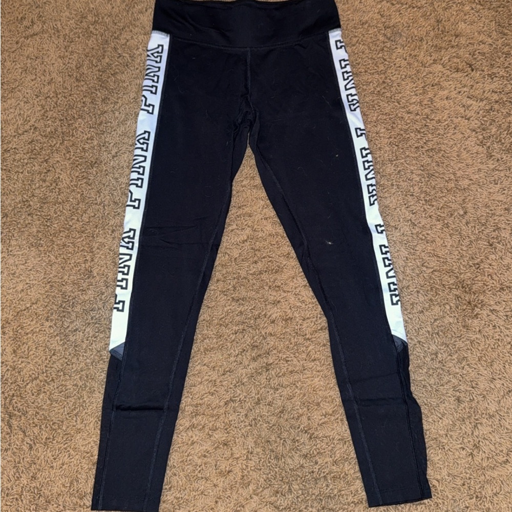 PINK Women’s White And Black Leggings